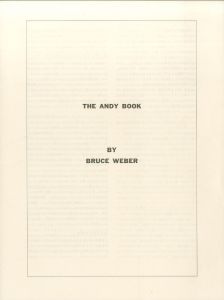 THE ANDY BOOK / Bruce Weber | 小宮山書店 KOMIYAMA TOKYO | 神保町 