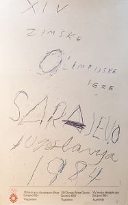 1984年 冬季 サラエボ オリンピックポスター／サイ・トゥオンブリー（1984 Sarajevo Winter Olympic Poster／Cy Twombly)のサムネール