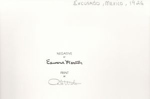 「Excusado, Mexico [5M]【コール・ウェストン サイン入】 / 撮影：エドワード・ウェストン　プリント：コール・ウェストン」画像1