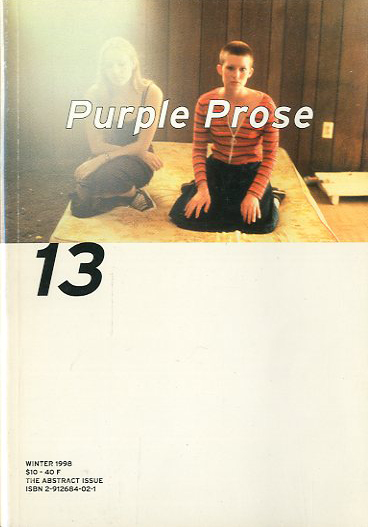 「パープル プローズ Winter 1998 no.13 / The Abstract Issue / 編集・発行：エレン・フライス」メイン画像