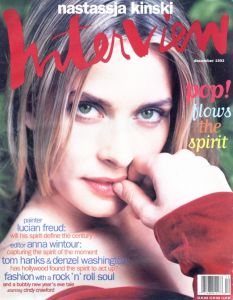Interview Magazine December 1993 ナスターシャ・キンスキー／編：イングリッド・シシー（Interview Magazine December 1993 Nastassja Kinski／Edit: Ingrid Sischy)のサムネール