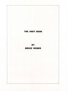 「THE ANDY BOOK / Bruce Weber」画像1