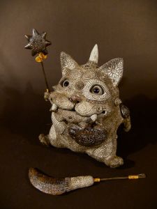 スコ座猫神戦士／田崎太郎（Suko sitting cat god warrior／Taro Tasaki)のサムネール