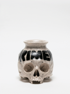 PAINTED SKULLPTURE 壺 / 丸岡和吾