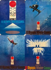 1972年 冬季札幌 オリンピックポスター 第一号〜第四号　全シート揃のサムネール