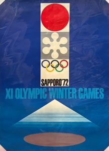 「1972年 冬季札幌 オリンピックポスター 第一号〜第四号　全シート揃 / 第一号 デザイン：河野鷹思　第二号 デザイン：亀倉雄策　写真：藤川清　第三号 デザイン：亀倉雄策　写真：小川隆之　第四号 デザイン：細谷巖　写真：石川賢治」画像1