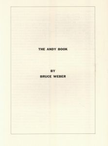 「THE ANDY BOOK / Bruce Weber」画像1